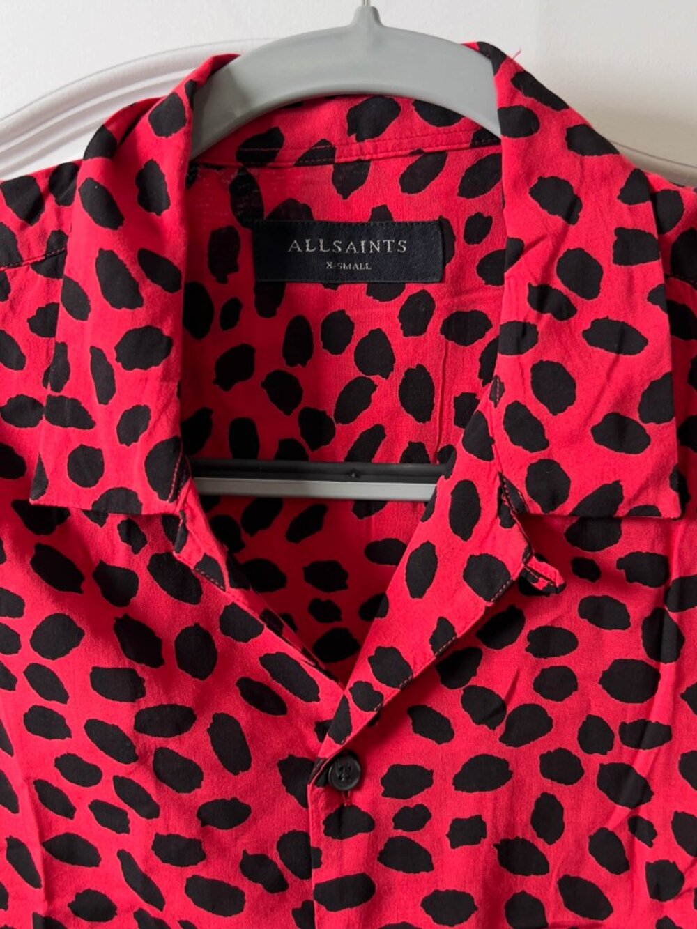 All Saints Mens Leopard Shirt XS - Picture 2 of 12